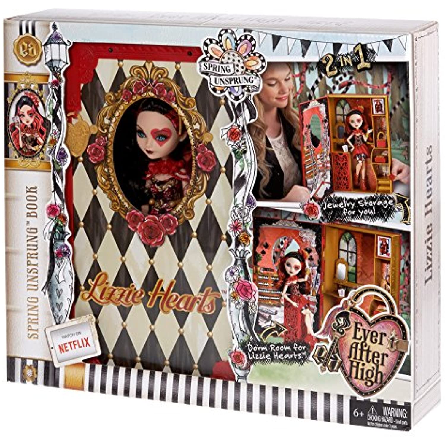 Ever After High LIZZIE HEARTS Spring Unsprung Book Playset with Doll N –  Toystops